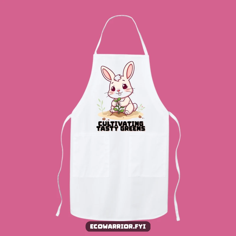 Funny Rabbit Gardener Apron: Cheerful Determined Planter's Cooking Gift for a Humorous Twist