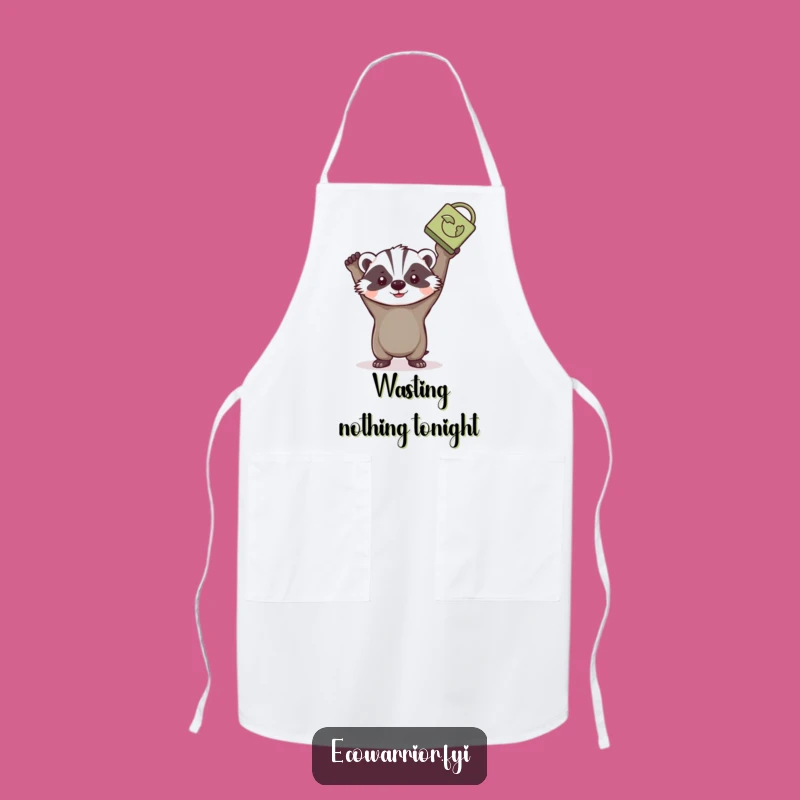 Funny Badger Apron: Determined Recycler's Kitchen Gear, Eco-Gift