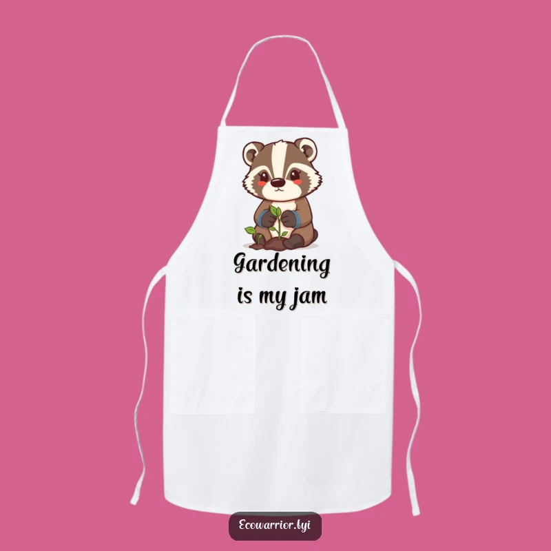 Funny Badger Gardener Apron - Sprout Tender Kitchen Wear, Practical Humorous Gift