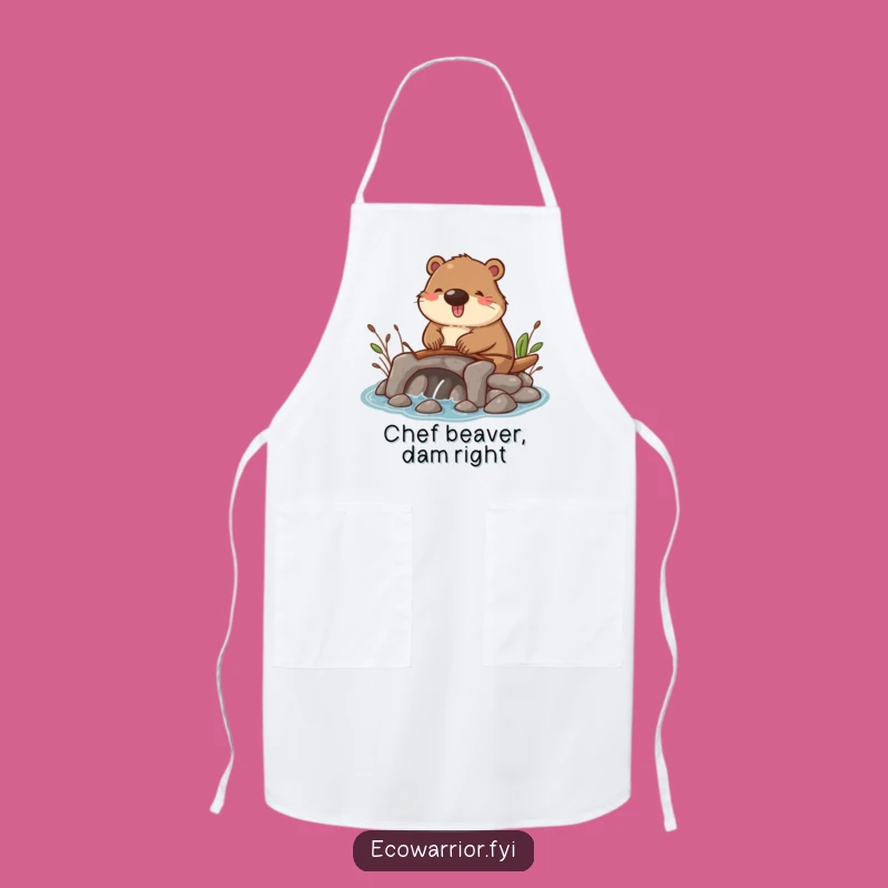 Funny Beaver Dam Builder Apron: Chef's Hilarious Woodland Kitchen Accessory Gift