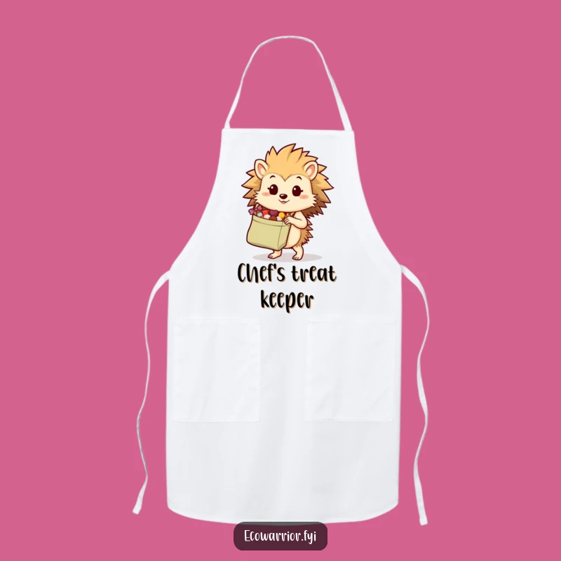 Funny Hedgehog Apron: Prepared Chef Style, Hilarious Eco-Gift for Cooks