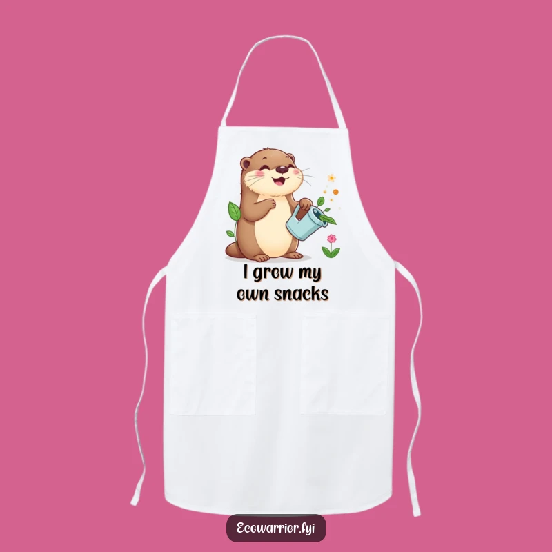 Funny Otter Gardener Apron: Kitchen Fun for Plant Lovers, Great Gift