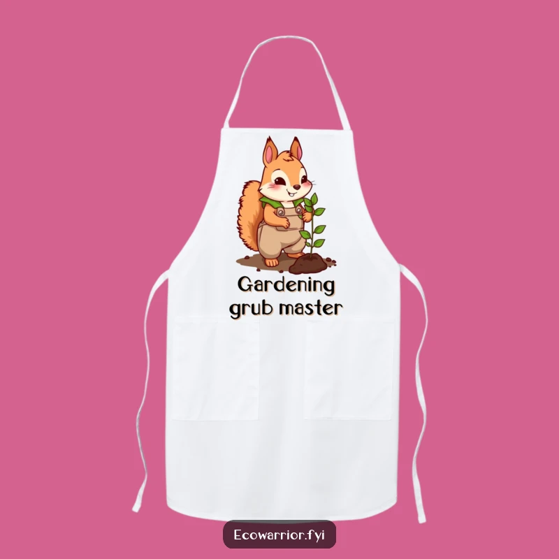 Funny Squirrel Gardener Apron: Cute Planting Kitchen Apron, Hilarious Nature Gift