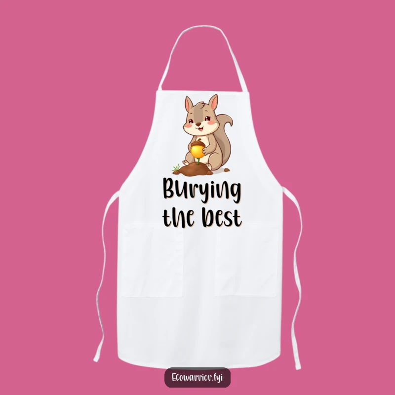 Funny Squirrel Planter Apron - Glowing Acorn Planter, Kitchen Fun and Hilarious Gift