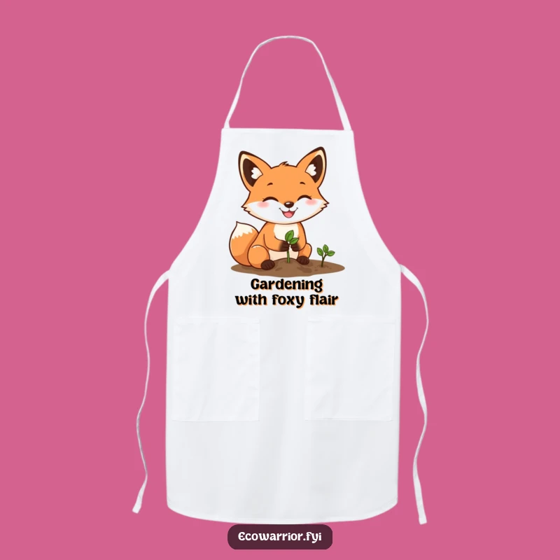 Funny Fox Gardener Apron: Plant with Purpose, Perfect Kitchen Gift