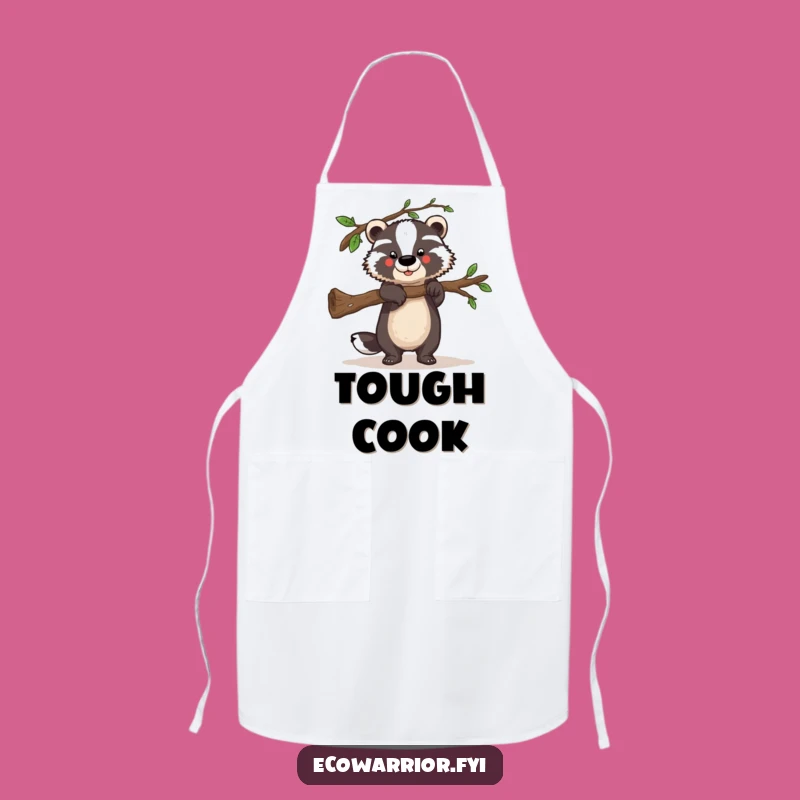 Funny Badger Apron: Strength in the Kitchen, Helping Hand Chef Gift