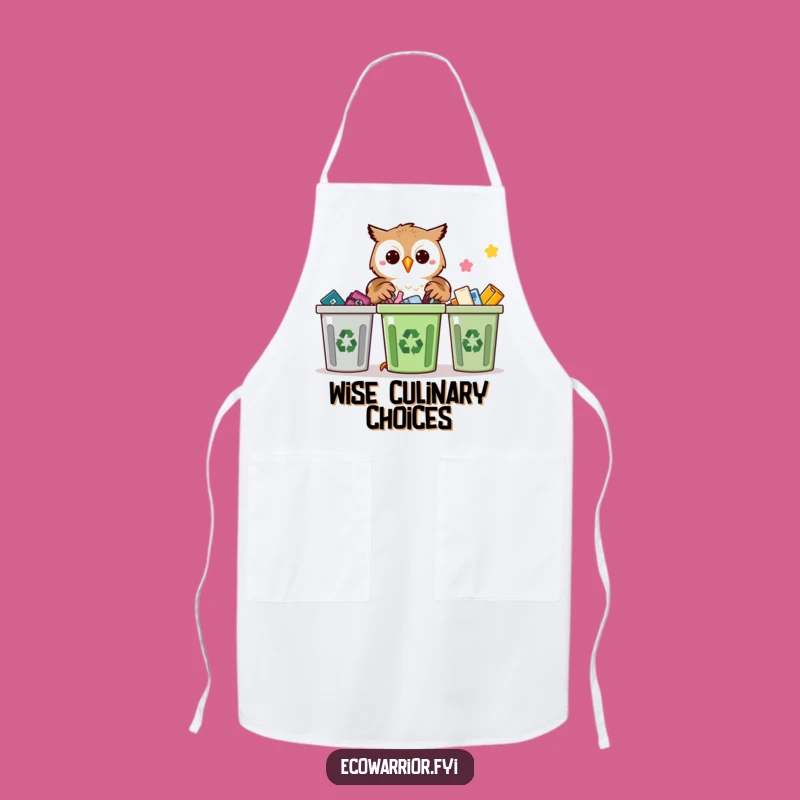 Funny Proud Owl Recycling Apron: Kitchen Eco-Warrior Wear, Perfect Funny Gift