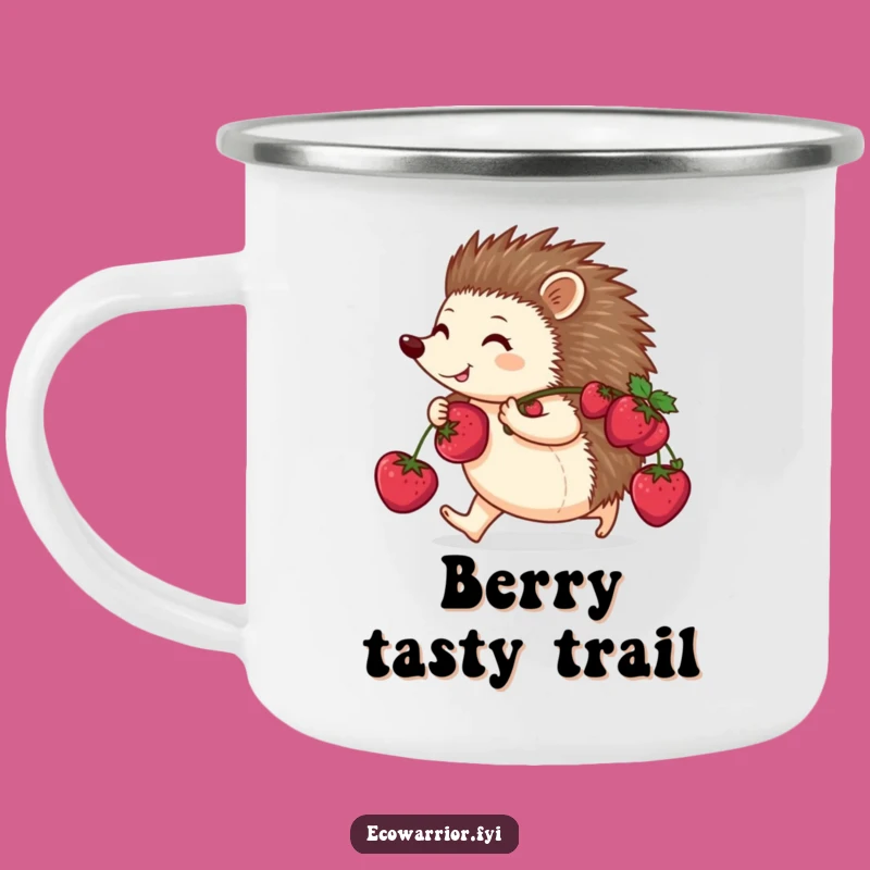 Funny Hedgehog Camping Mug: Purposeful Berry Carrier for Outdoor Adventures, Hilarious Gift