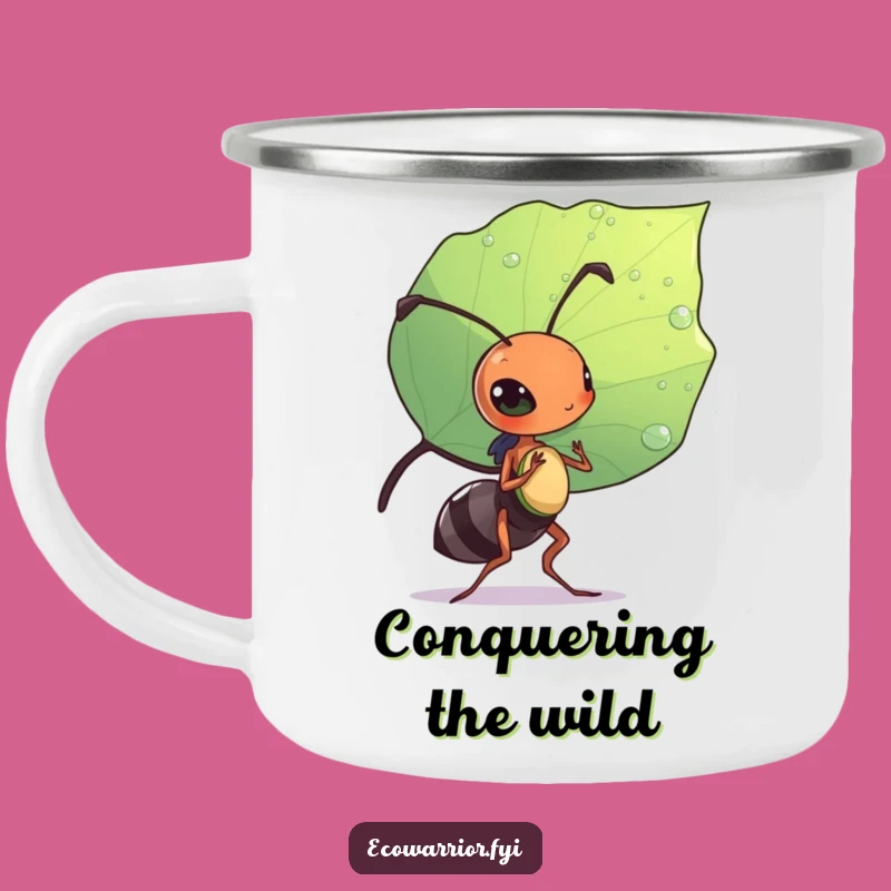 Funny Ant Camping Mug: Durable Leaf Shield Ant Mug, Outdoor Adventure Gift
