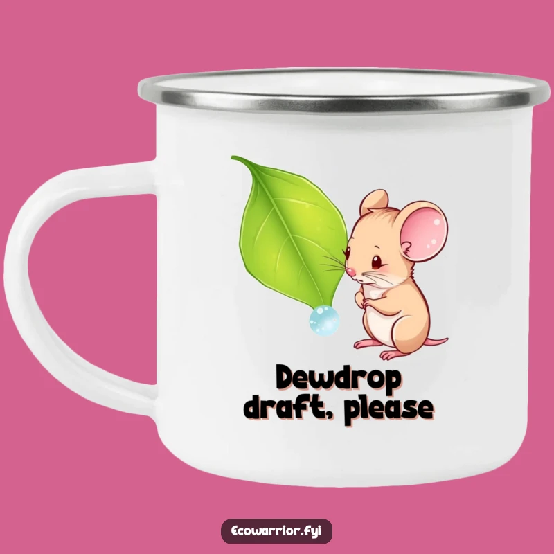 Funny Curious Mouse Camping Mug: Tiny Explorer for Outdoor Adventures, Hilarious Nature Gift