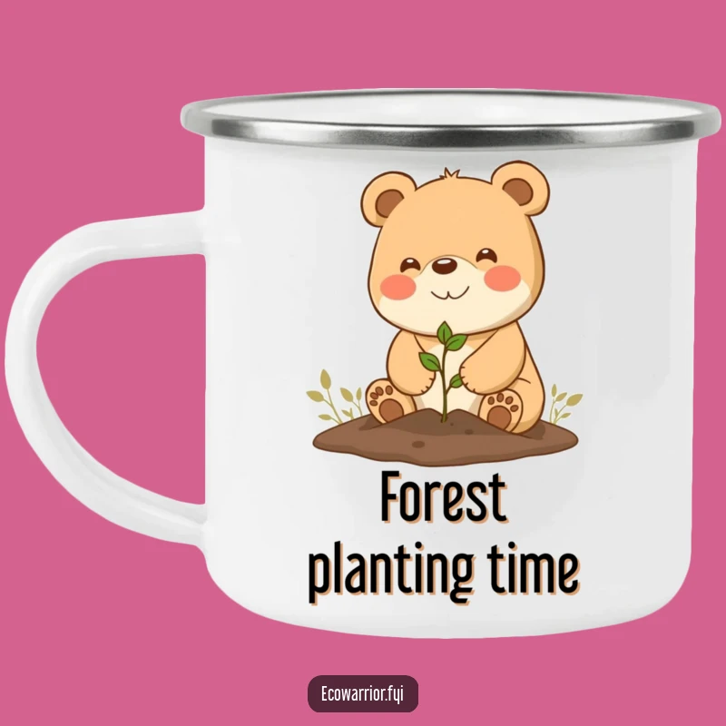 Funny Bear Gardener Camping Mug: Planting Outdoor Funny Gift
