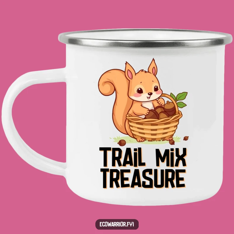 Funny Acorn Squirrel Camping Mug: Playful Collector for Outdoor Adventures, Hilarious Gift
