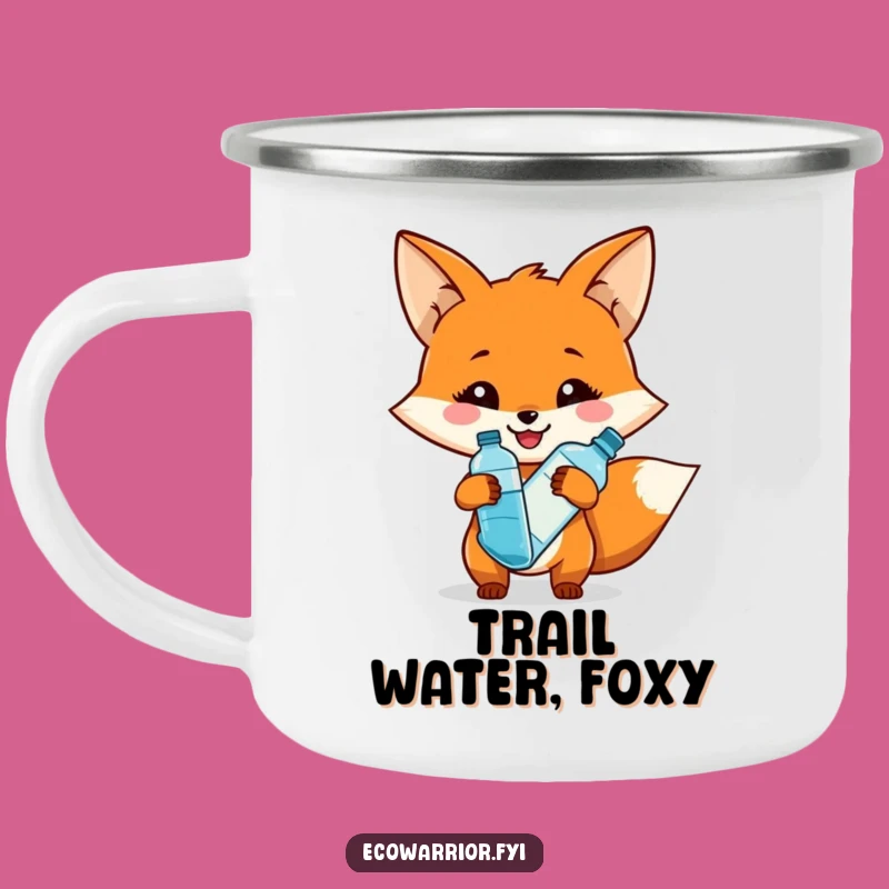 Funny Fox Camping Mug: Hydration Adventures, Eco-Friendly Smiling Gift