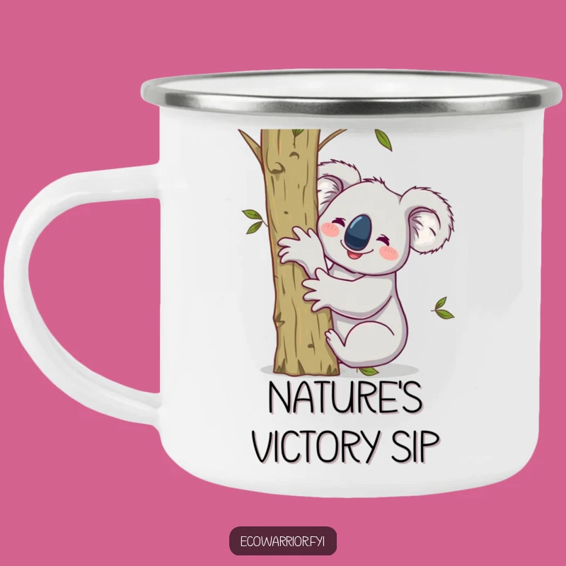 Funny Koala Hugging Sapling Camping Mug - Rugged & Hilarious Eco Gear