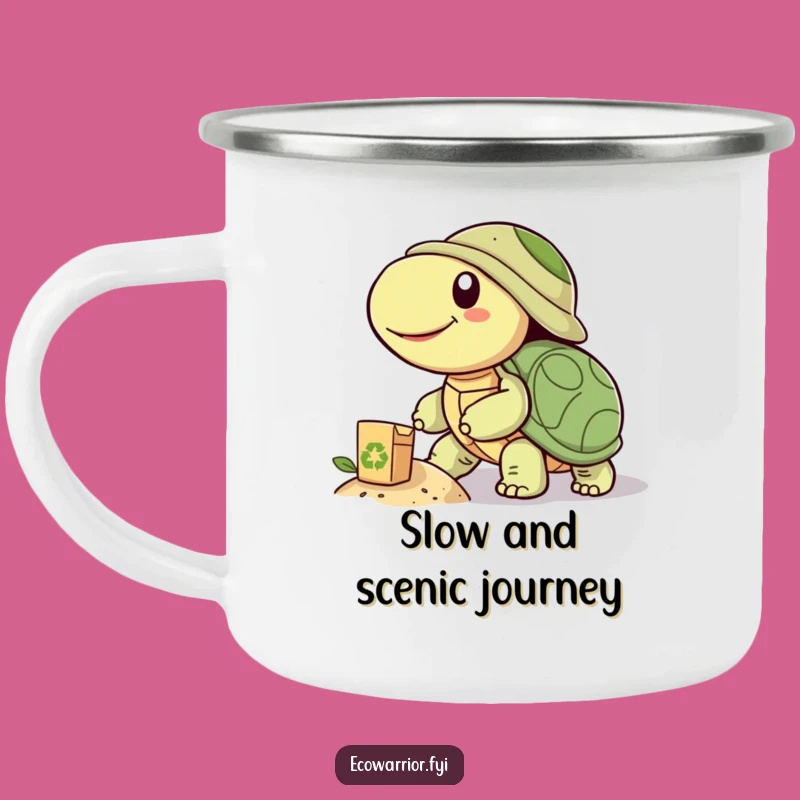 Funny Turtle Power Camping Mug - Sustainable Adventures