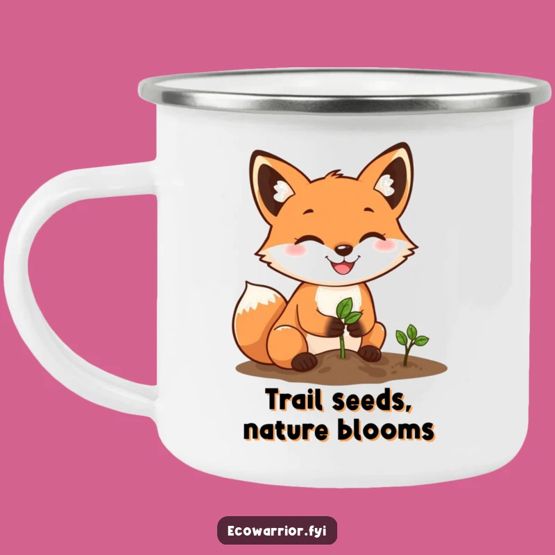 Adventure Ready Funny Fox Gardener Camping Mug: Plant Your Dreams