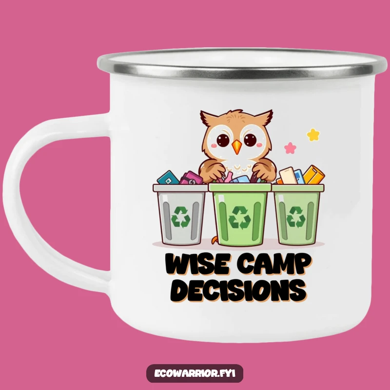 Funny Proud Owl Recycling Camping Mug: Durable Eco-Mug, Great Funny Gift