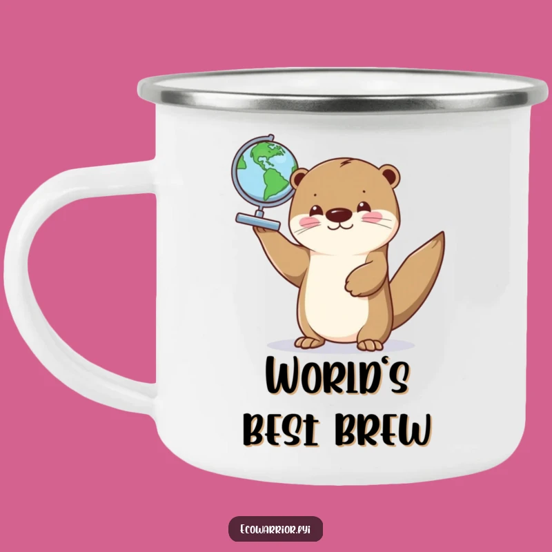 Funny Otter Globe Pride Camping Mug: Your Adventure Companion for Warm Sips Outdoors