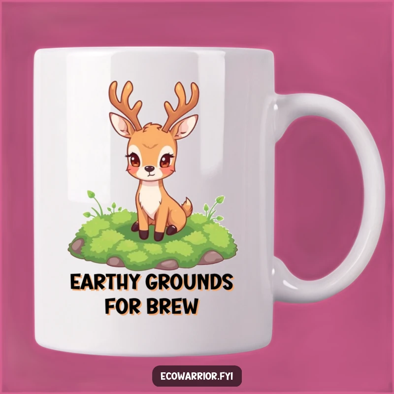 Deer Guarding Moss Mug: Majestic & Funny Gift for Nature Lovers