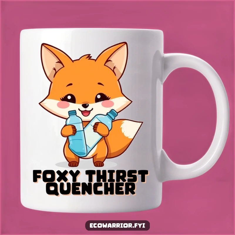 Funny Fox Mug: Hydration Humor, Eco-Friendly Smiling Gift for Nature Lovers
