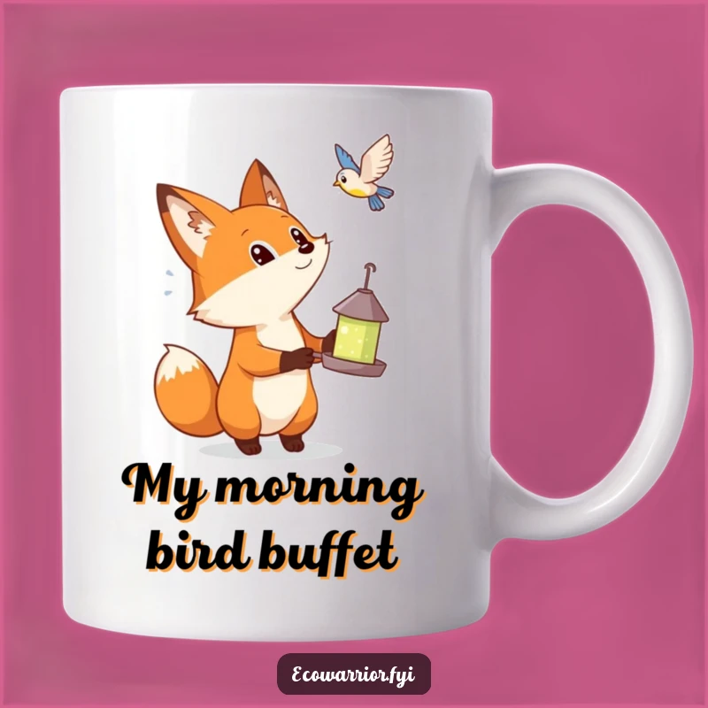 Funny Curious Fox Bird Feeder Mug: A Wonderful Gift for Nature Lovers