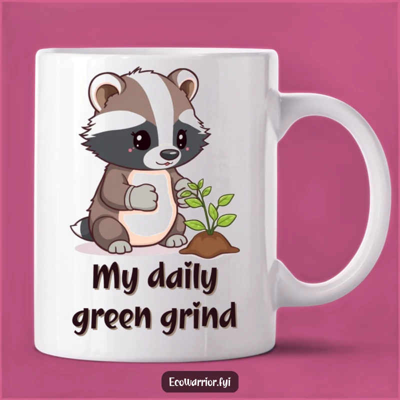 Funny Determined Badger Gardener Mug: A Perfect Gift for Green Thumbs