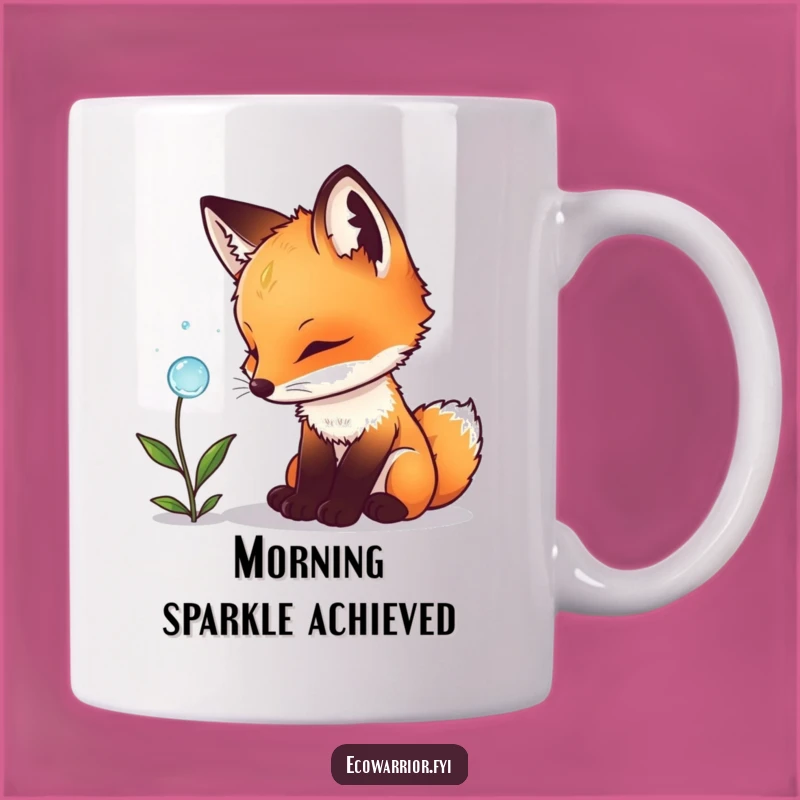 Funny Fox Cub Wonder Mug: Adorable Curious Animal Art, Perfect Gift for Nature Lovers