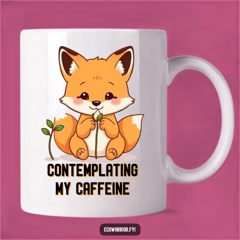 Funny Fox Seed Mug: Curious Observer Gift for Gardeners and Thinkers