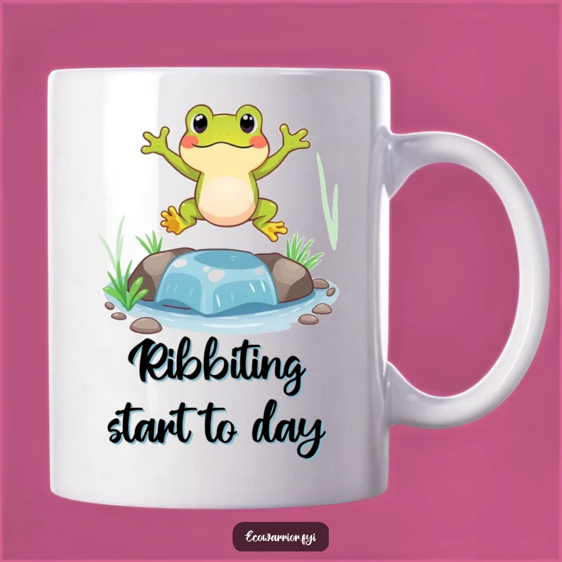 Funny Frog Jumping Mug: Hilarious Amphibian Gift for Nature Lovers