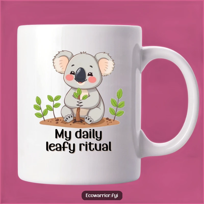 Funny Koala Gardener Mug: A Cheerful Character's Eco-Friendly Planting Gift