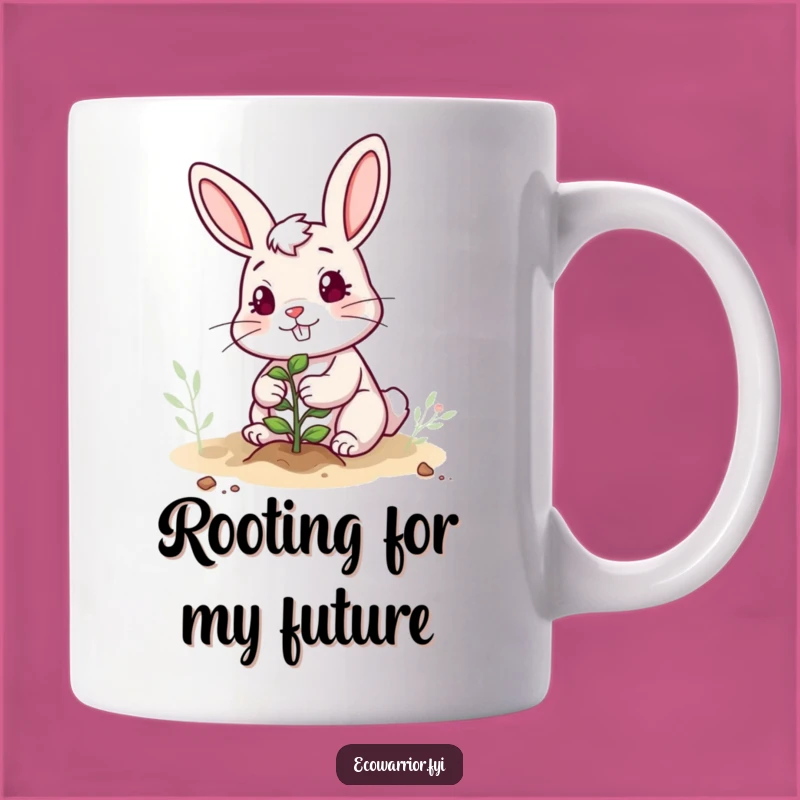 Funny Rabbit Gardener Mug: A Determined Planter's Cheerful Gift for Nature Lovers