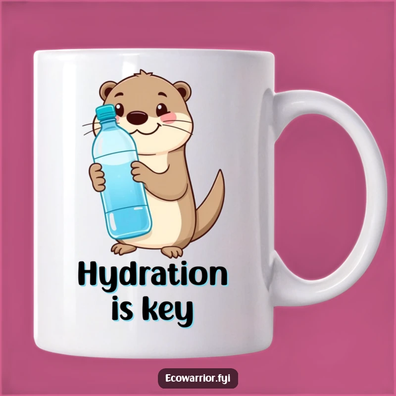 Funny Otter Hydration Mug: Happy Eco Otter Gift, Thumbs Up Funny Mug