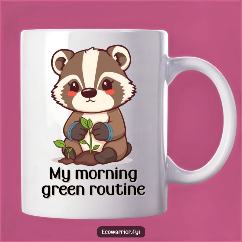 Funny Badger Gardener Mug - A Determined Sprout Tender For a Hilarious Gift