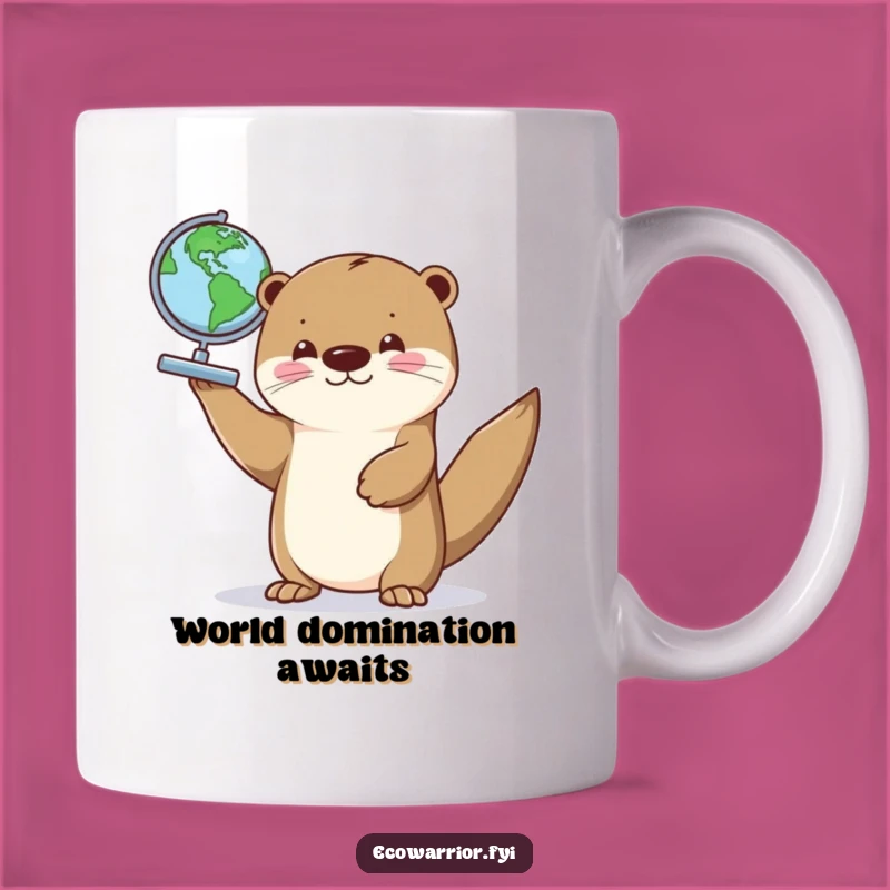 Funny Otter Globe Pride Mug: A Hilarious Gift for World Travelers and Animal Lovers