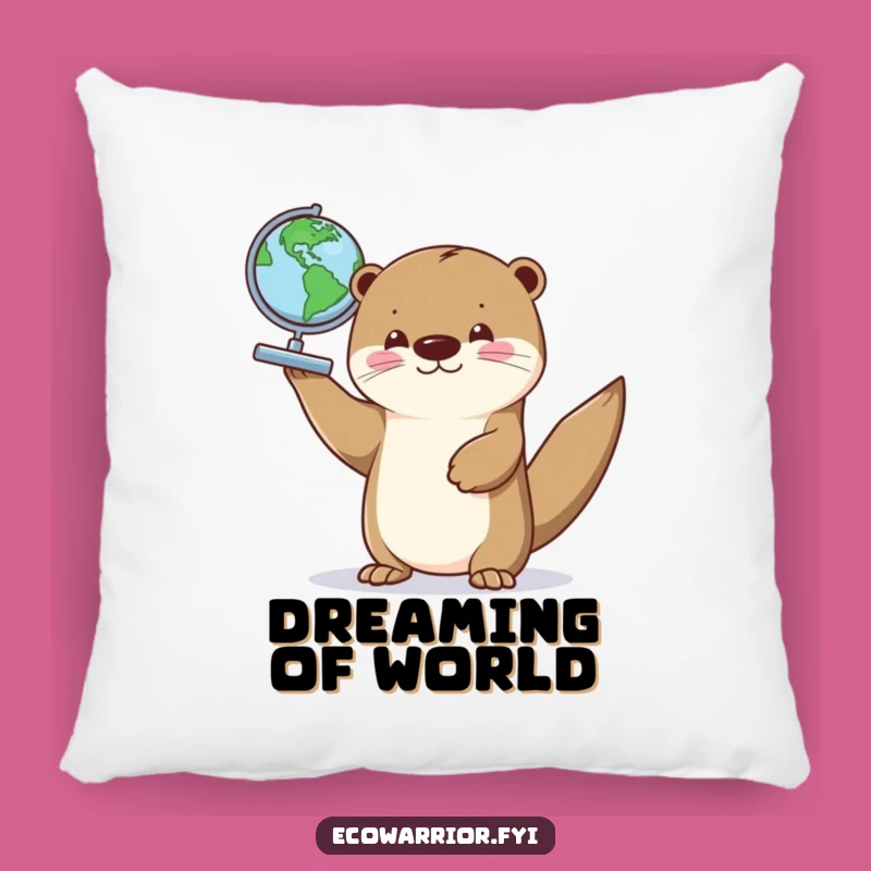 Funny Otter Globe Pride Pillow: Snuggle Up With This Hilarious Travel-Themed Decor