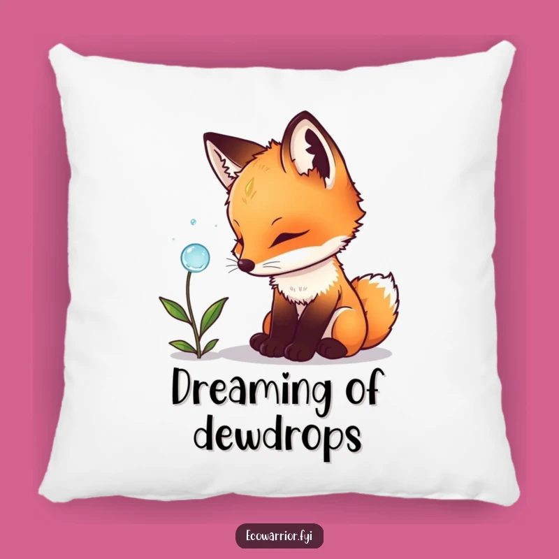 Funny Fox Cub Pillow: Soft Curious Animal Cushion, Cozy Home Decor Nature Gift