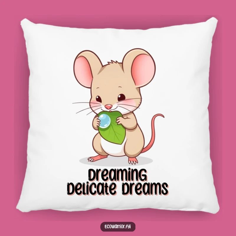 Funny Mouse Dewdrop Accent Pillow - Gentle Comfort Decor