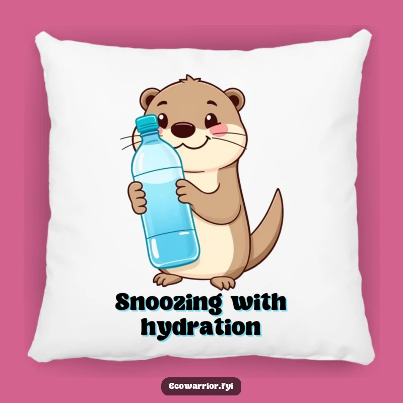 Funny Otter Hydration Pillow: Soft Otter Cushion, Cozy Eco Funny Gift