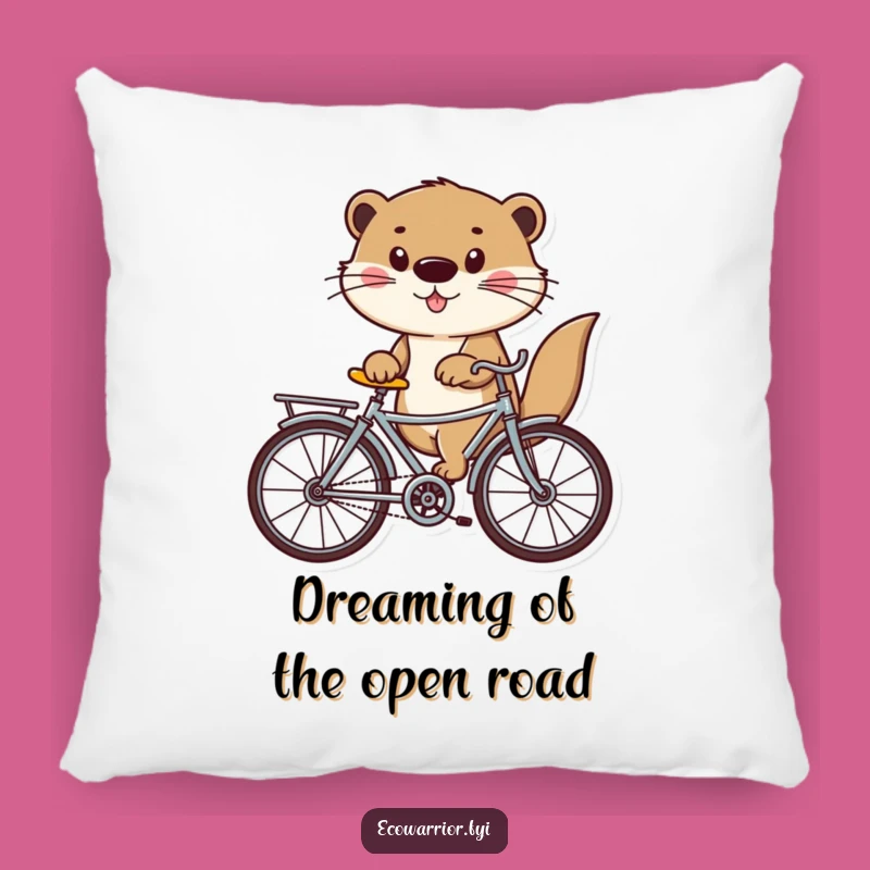 Funny Otter Pillow: Recycled Comfort, Hilarious Eco-Gift for Cozy Smiles