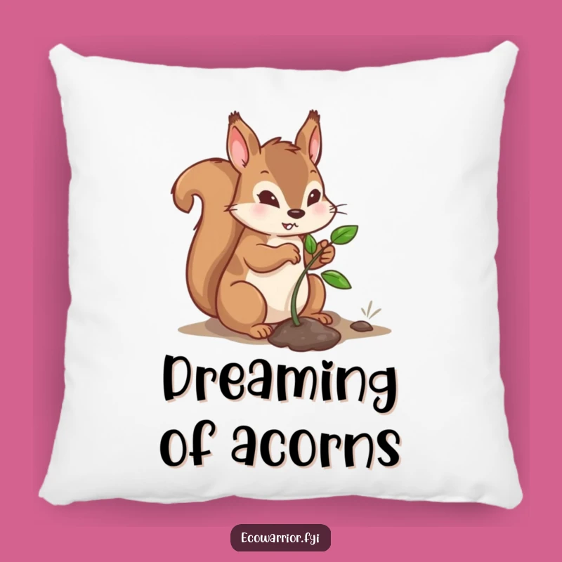 Funny Squirrel Pillow: Cozy Throw Pillow with Determined Planter Funny Gift