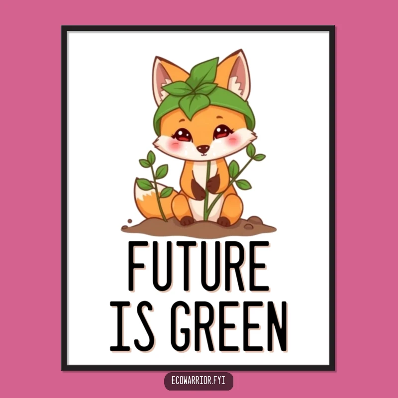 Funny Fox Planting Sapling Digital Art - Hilarious Woodland Decor