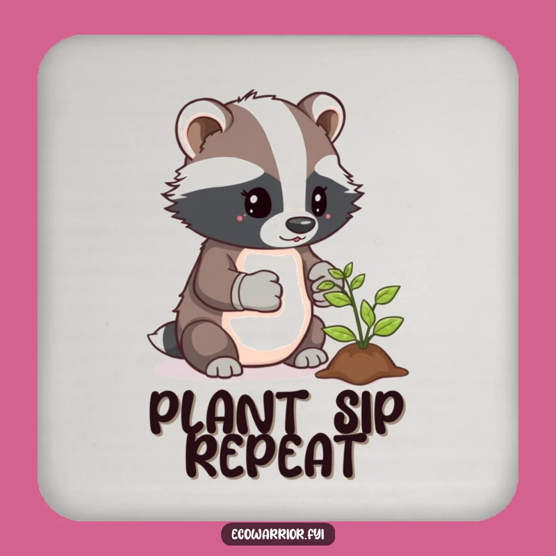 Funny Badger Coasters: Protect Your Surfaces with Gardener's Care