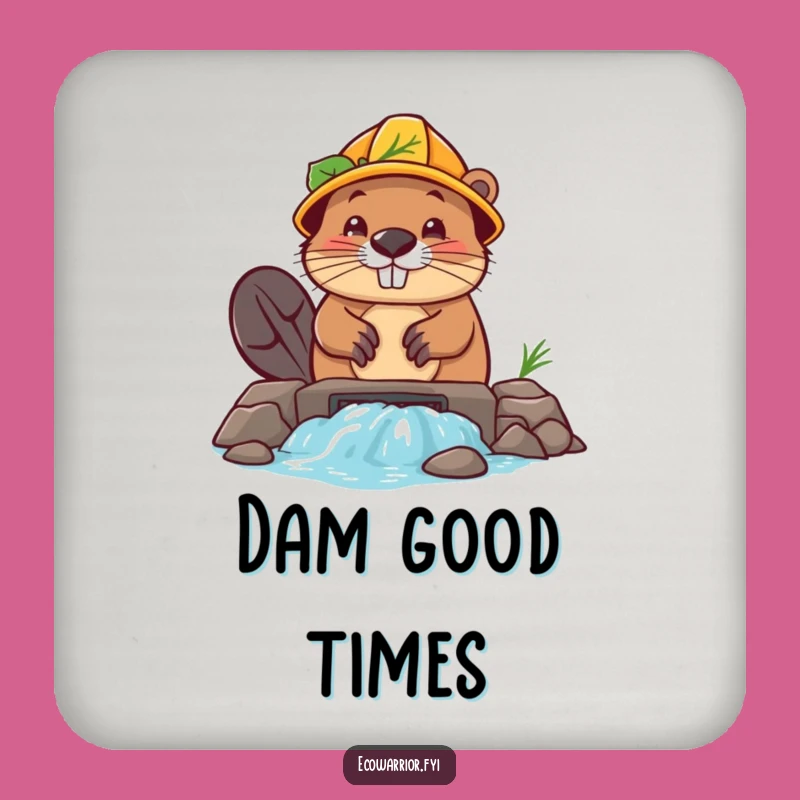 Funny Beaver Builder Coasters: Protect Your Surfaces with Grit