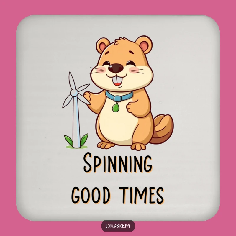Funny Beaver Coaster: Protect Surfaces with Clean Energy Charm
