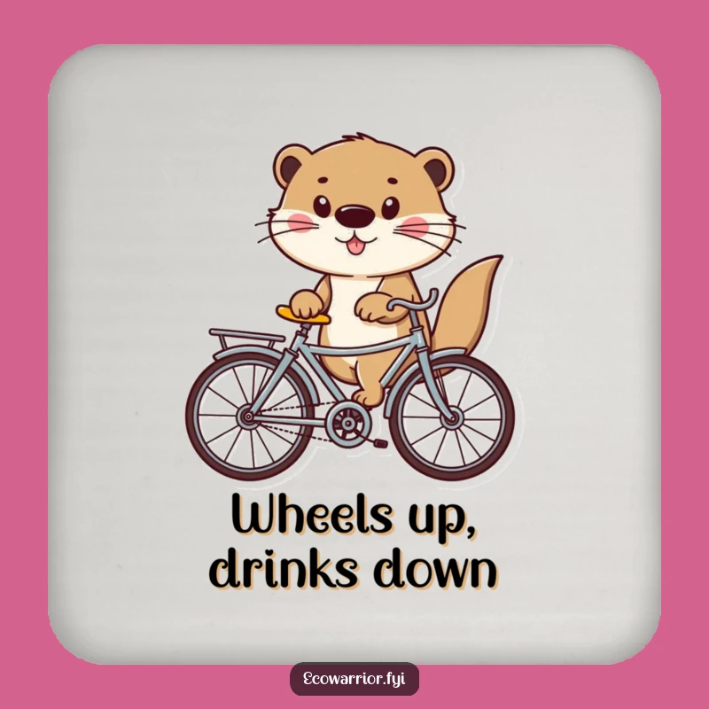 Funny Otter Coasters: Recycled Ride Protection, Hilarious Eco-Gift Set