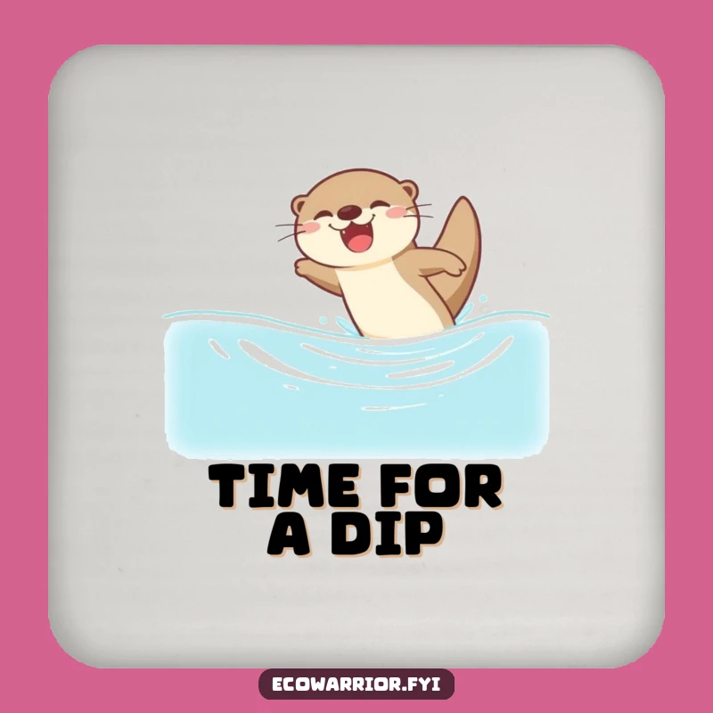 Funny Otter Dive Coaster - Protect Tables with Joyful Flair