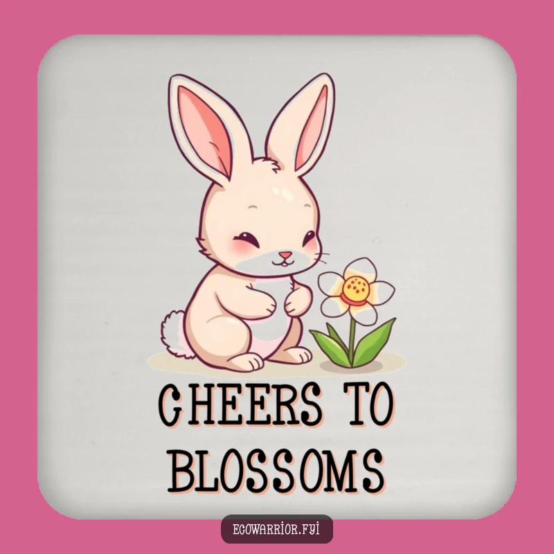 Funny Rabbit Drink Coasters: Protect Surfaces with Garden Whimsy
