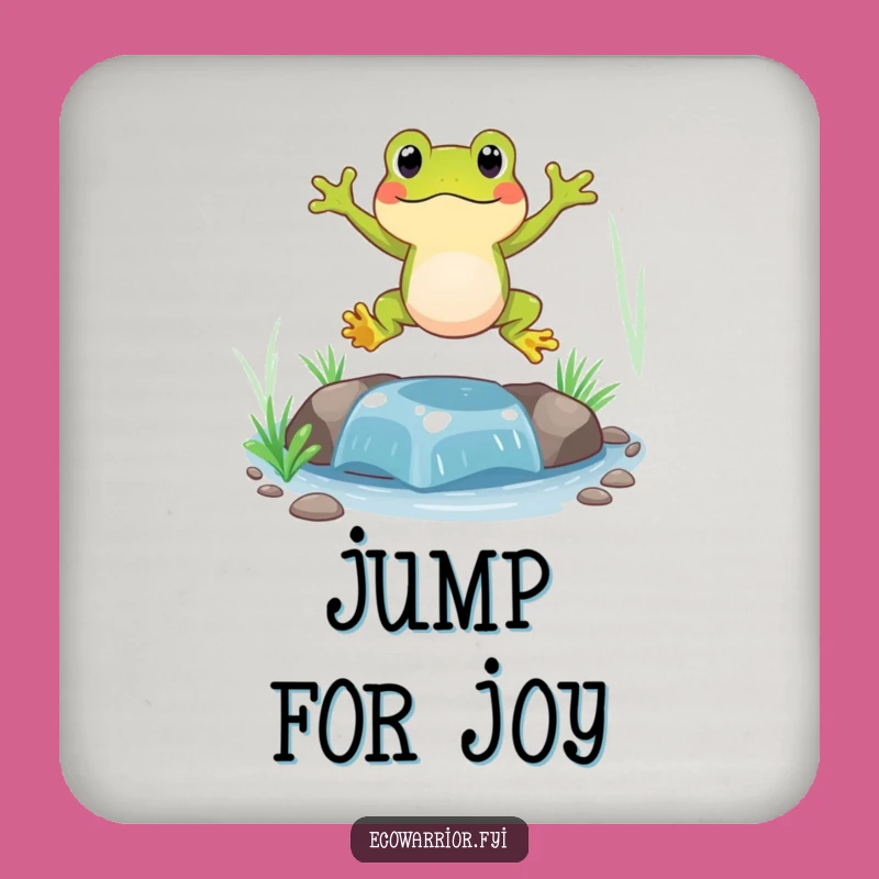 Funny Frog Jumping Drink Coaster: Protect Surfaces with Amphibian Humor