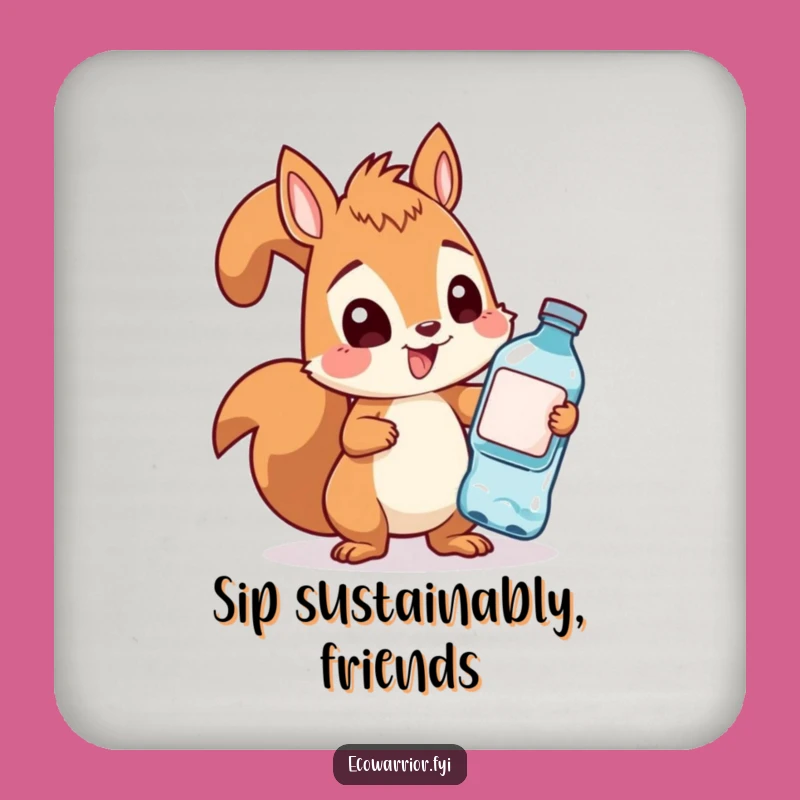 Funny Squirrel Coasters: Determined Eco-Protection, A Hilarious Gift Set