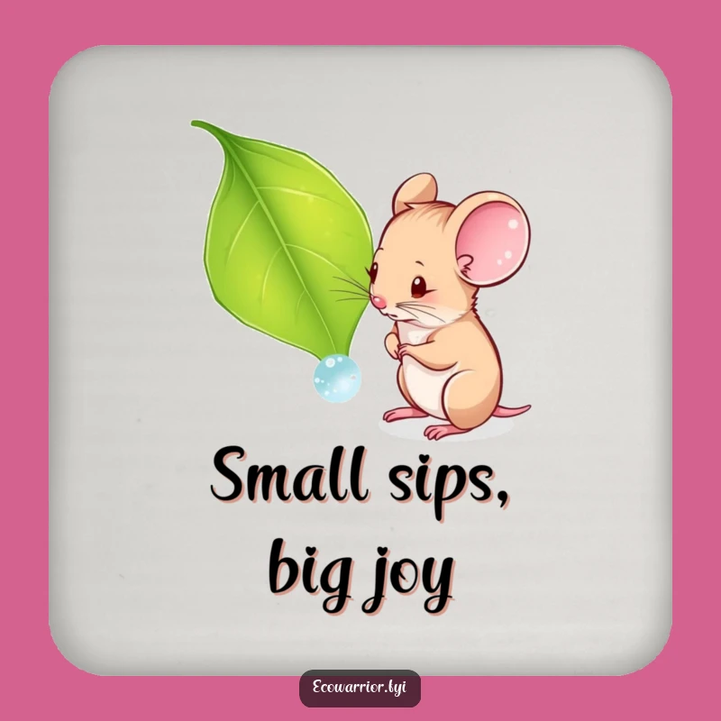 Funny Curious Mouse Coaster: Protect Surfaces with Tiny Explorer, Hilarious Housewarming Gift